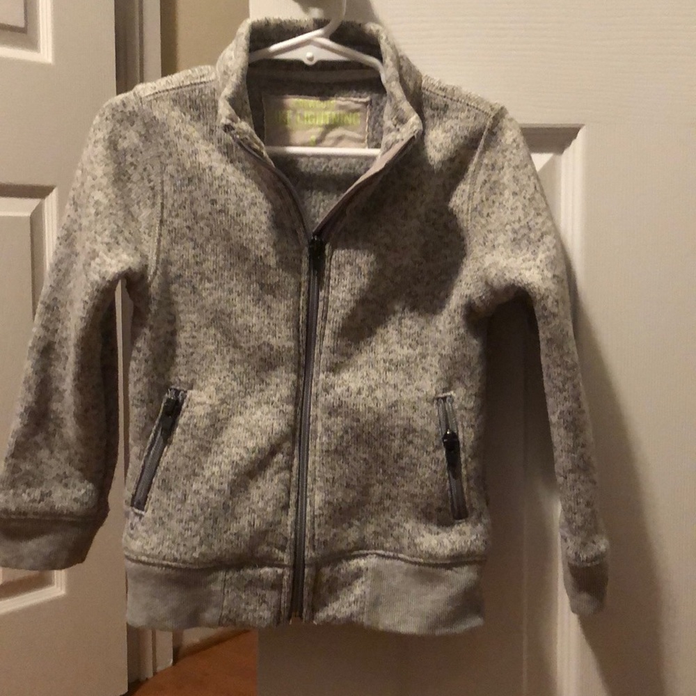 Fleece lined zip up sweater